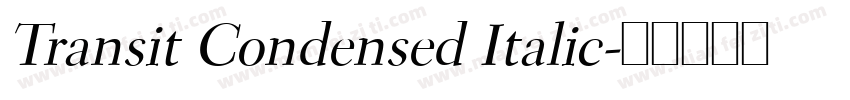 Transit Condensed Italic字体转换